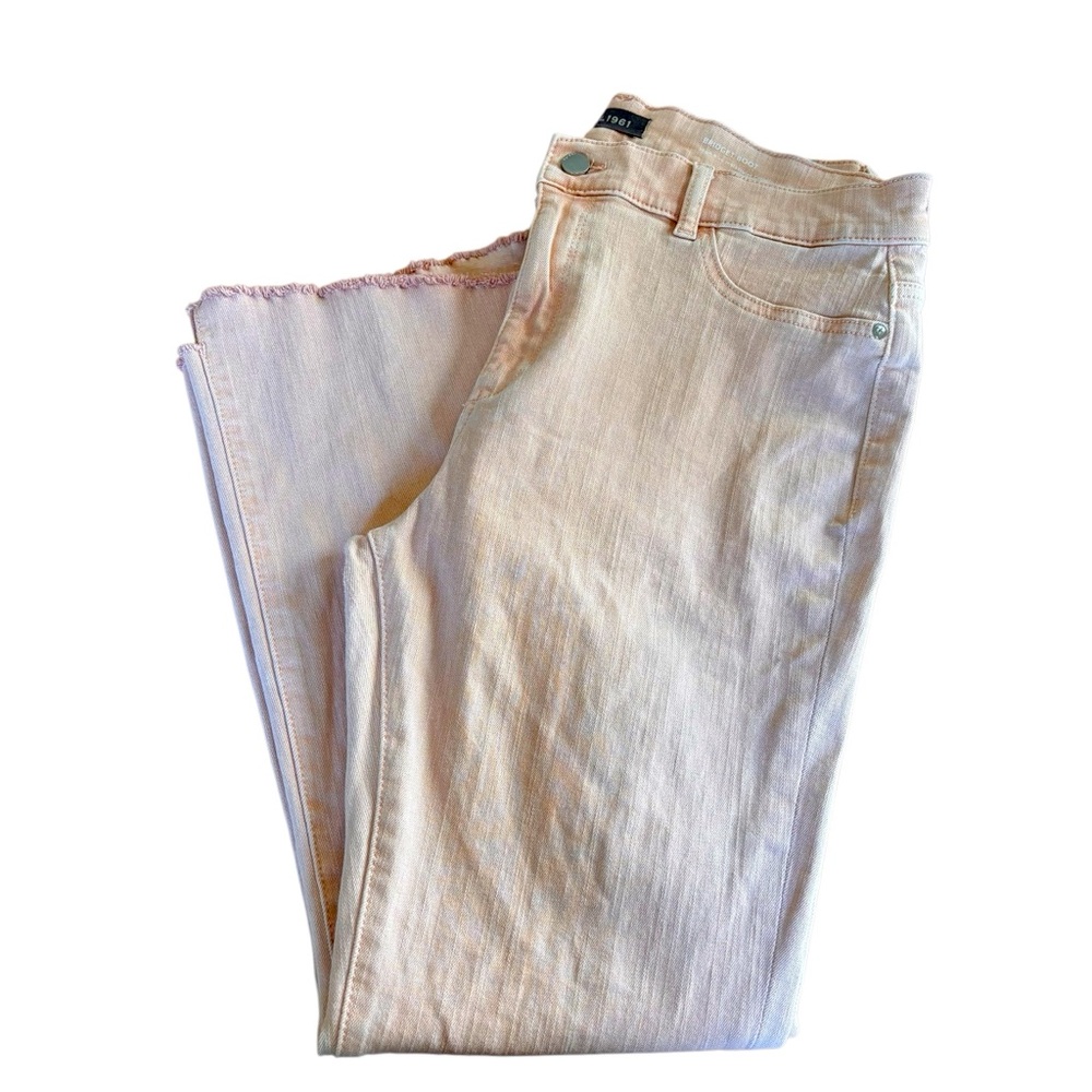 DL1961 Bridget Boot High Rise Instasculpt Crop Bellini Frayed Jeans 31 Boho
